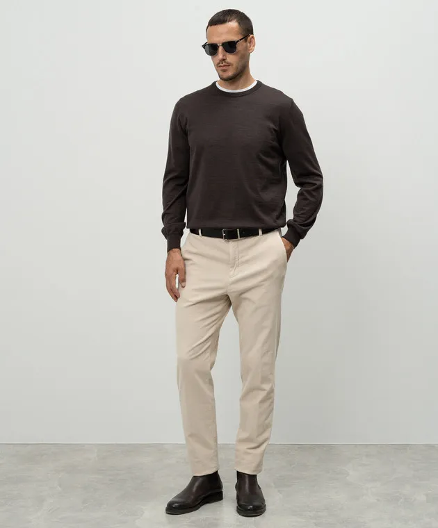 Canali Brown woolen jumper