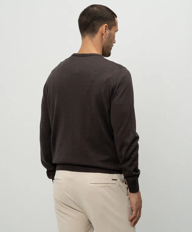 Canali Brown woolen jumper