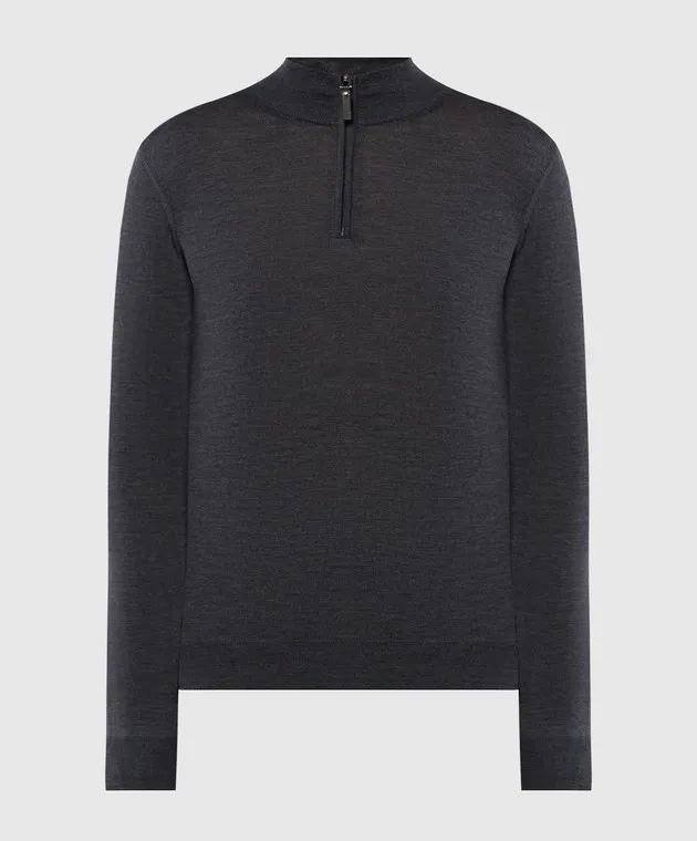 Canali Gray woolen jumper