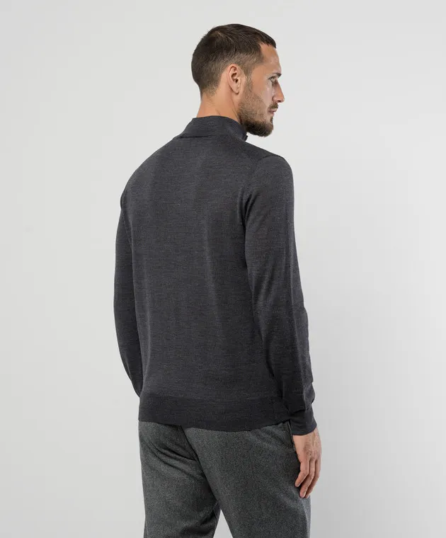 Canali Gray woolen jumper