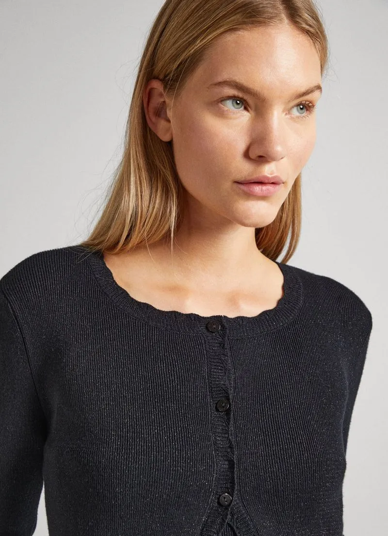 Cardigan Mujer Pepe Jeans Falon Color Negro