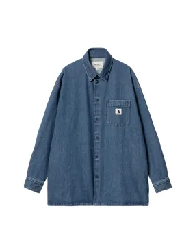 CARHARTT WIP W' GLENNON SHIRT JACKET BLUE STONE WASHED