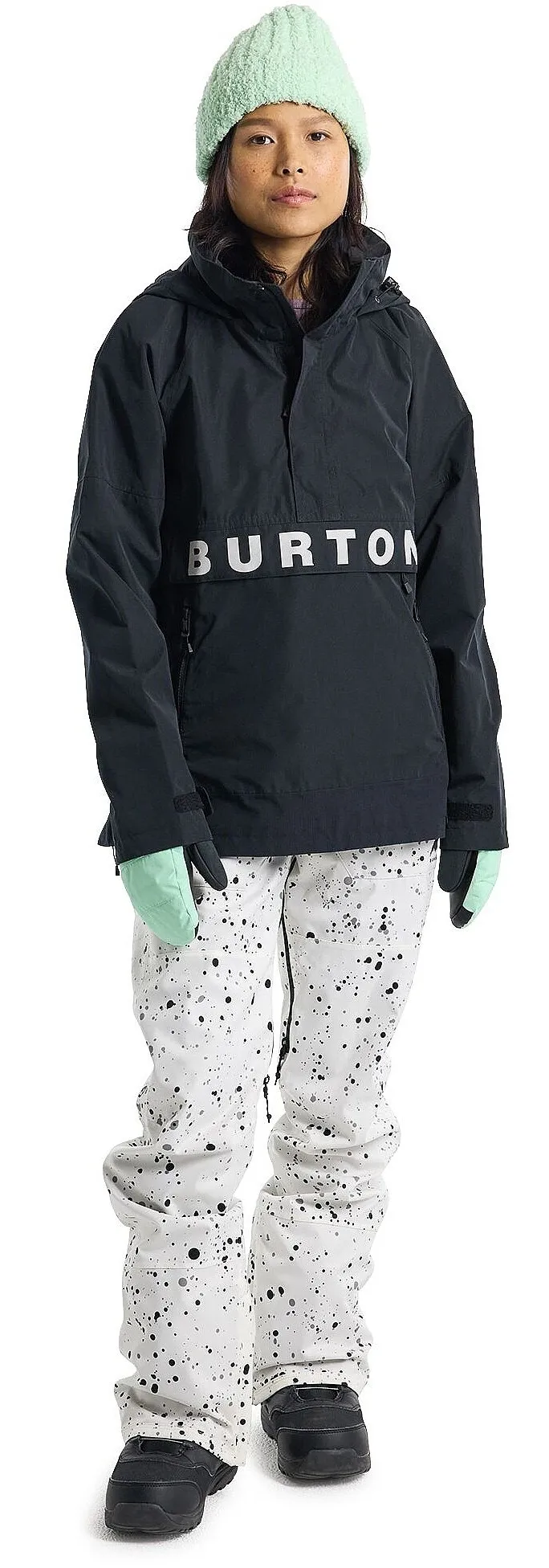 chaqueta Burton Frostner 2L Anorak - True Black/Stout White - women´s