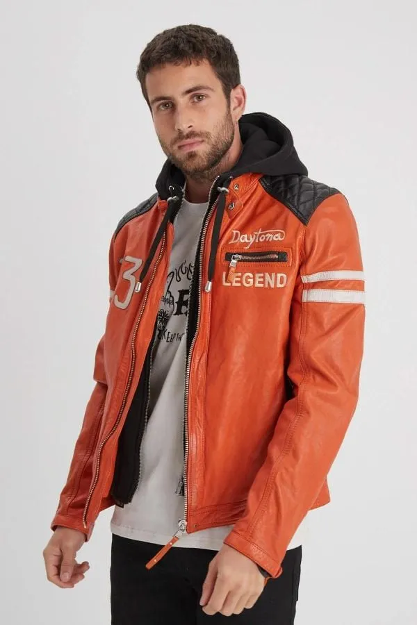 Chaqueta Hombre Daytona Gladstone+Hood Lamb Vita Burnt Orange