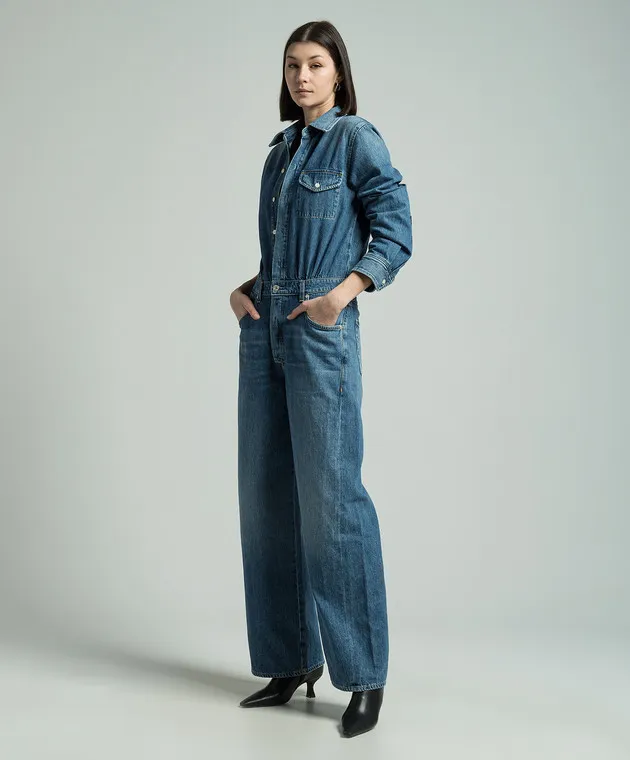 CITIZENS OF HUMANITY Maisie Blue Denim Jumpsuit