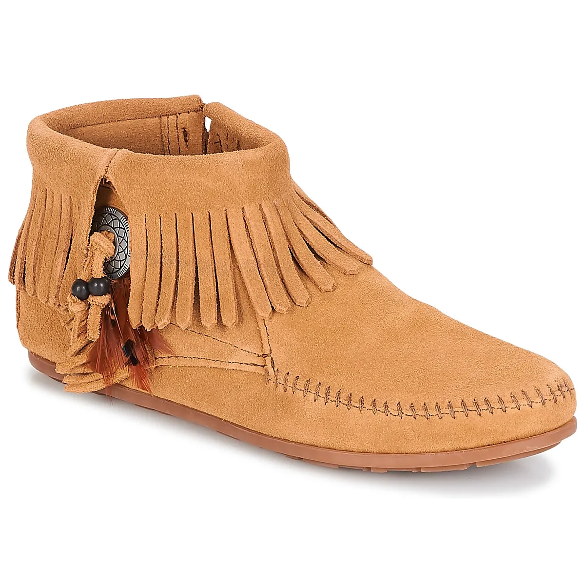 CONCHO FEATHER SIDE ZIP BOOT