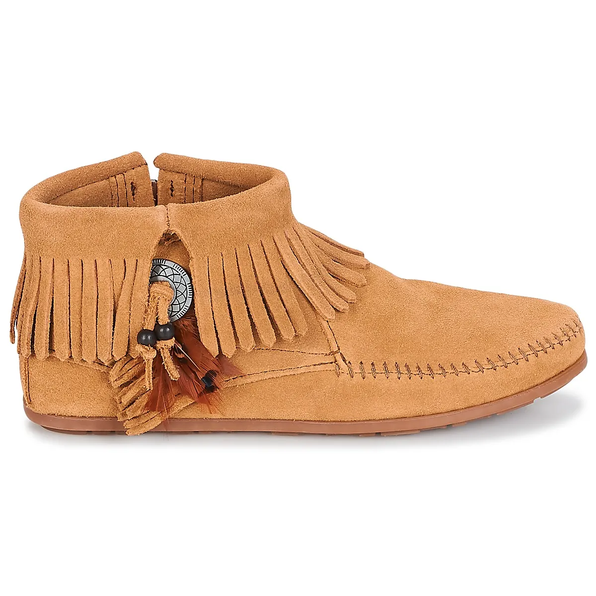 CONCHO FEATHER SIDE ZIP BOOT