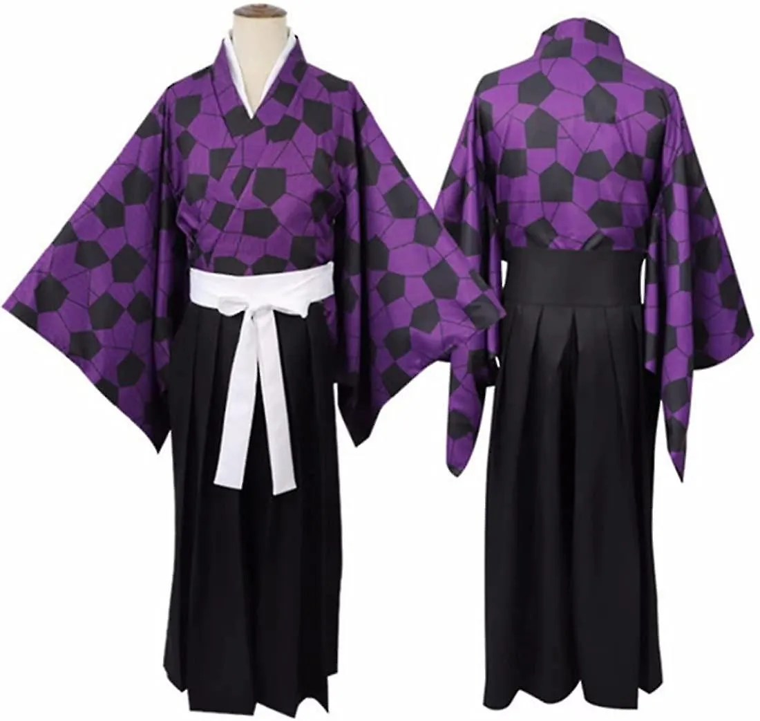 Cosplay Kokushibou Demon Killer Vanquisher Conjunto completo de disfraces de anime Kimono Cardigan Tanjiro Nezuko Zenitsu