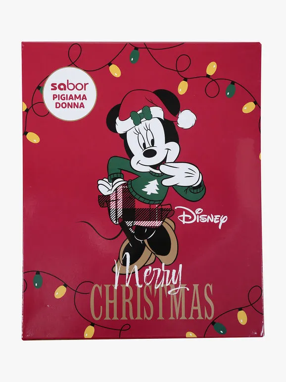 Disney Pijama navideño de mujer con pantalón de cuadros