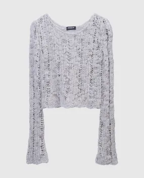 Dondup Gray openwork jumper