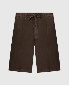 Enrico Mandelli Brown linen shorts