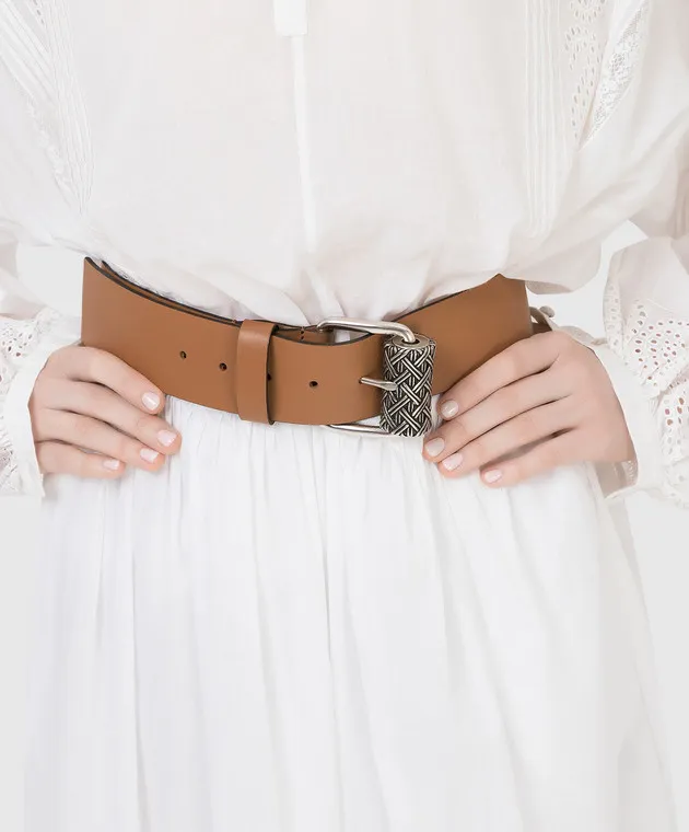 Etro Tan leather belt