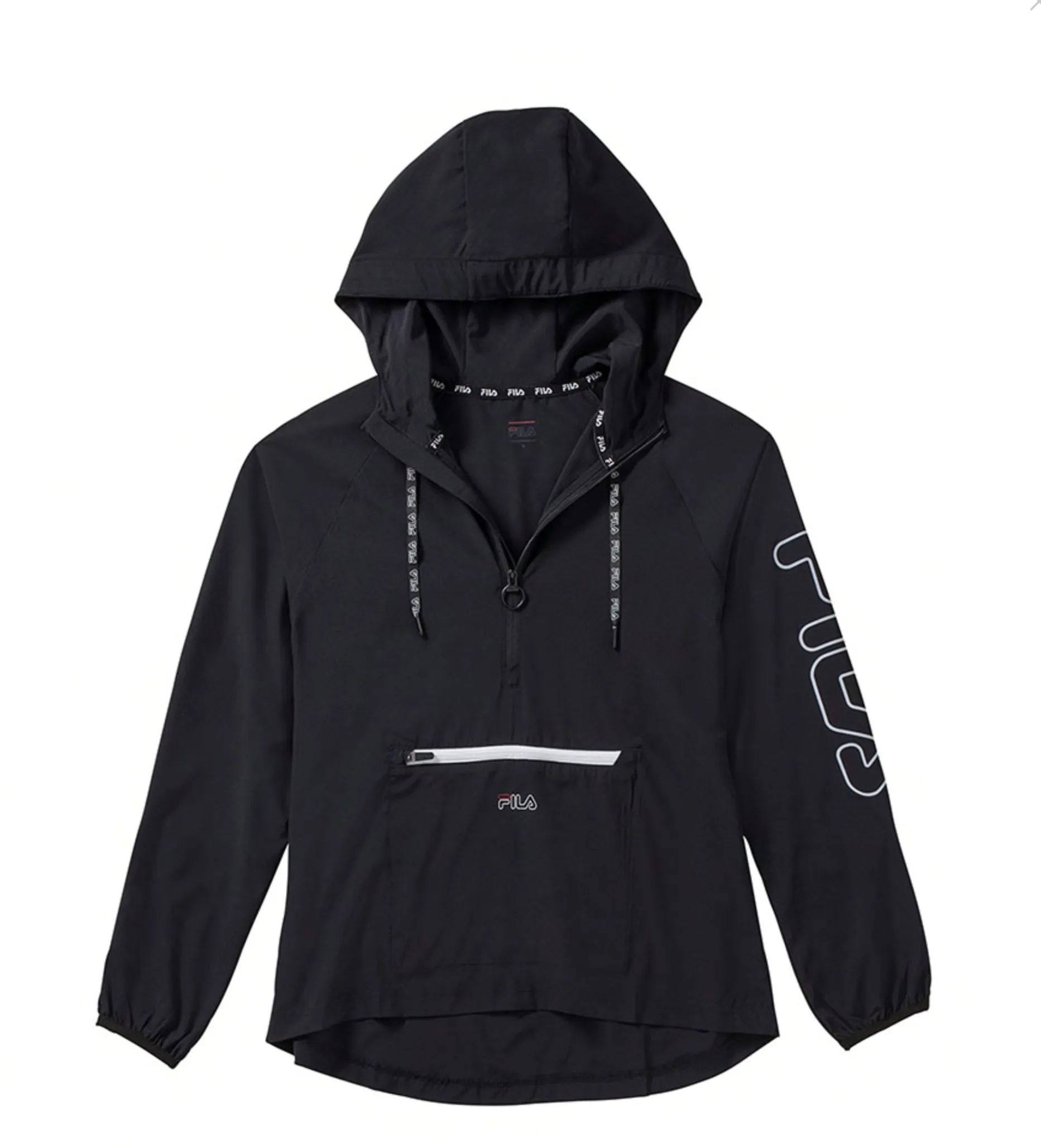 fila sudadera cortaviento addy negro