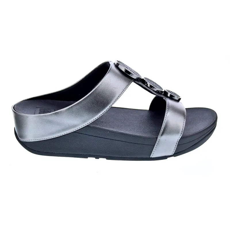 FitFlop Sandalias Mujer Halo Bead Plata