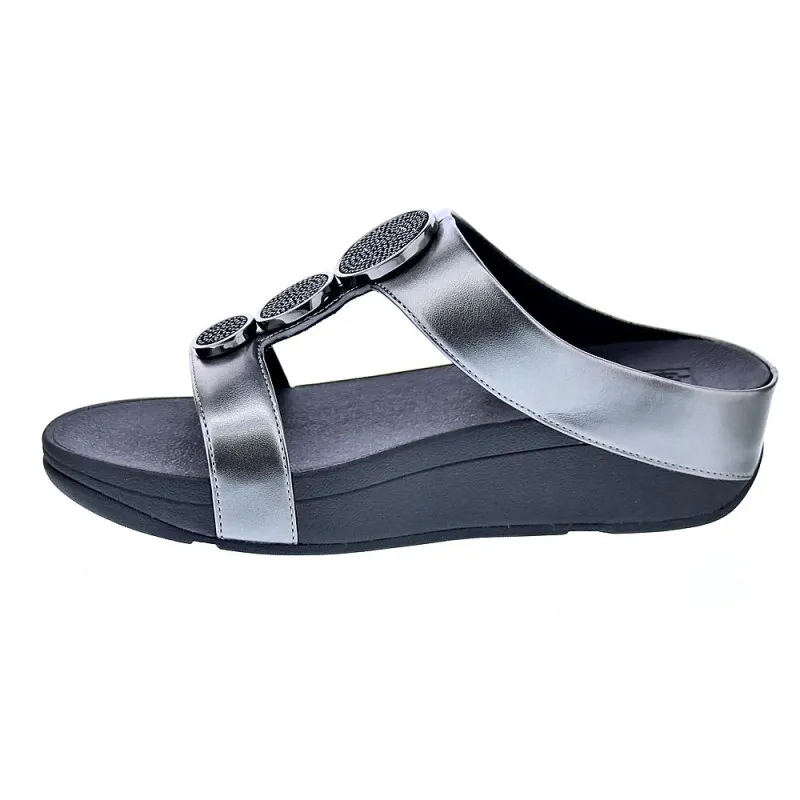 FitFlop Sandalias Mujer Halo Bead Plata