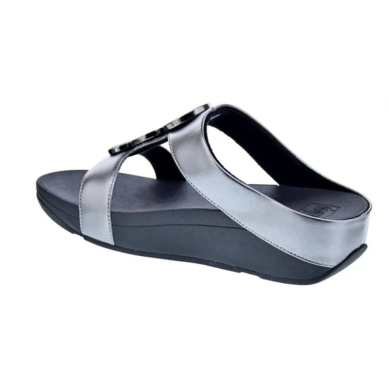 FitFlop Sandalias Mujer Halo Bead Plata