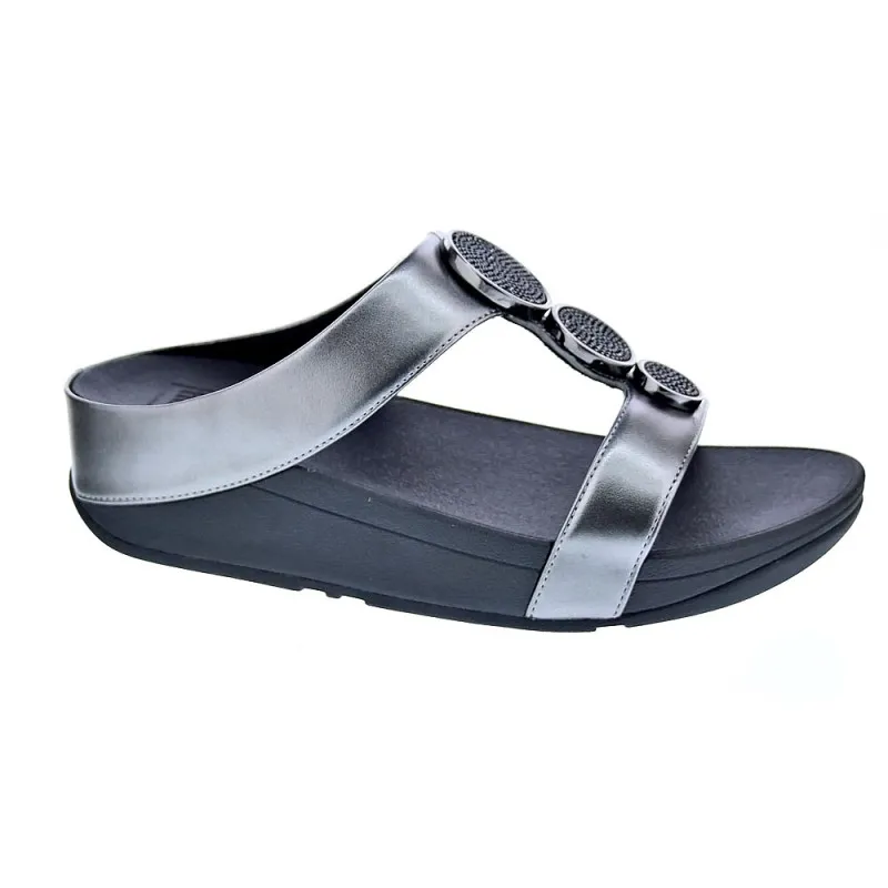 FitFlop Sandalias Mujer Halo Bead Plata