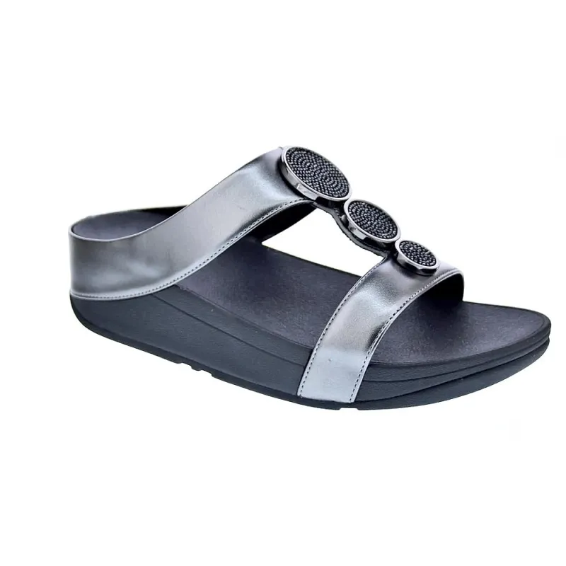 FitFlop Sandalias Mujer Halo Bead Plata