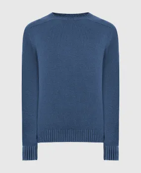 FLY 3 Double-sided blue cashmere jumper