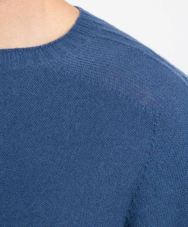 FLY 3 Double-sided blue cashmere jumper