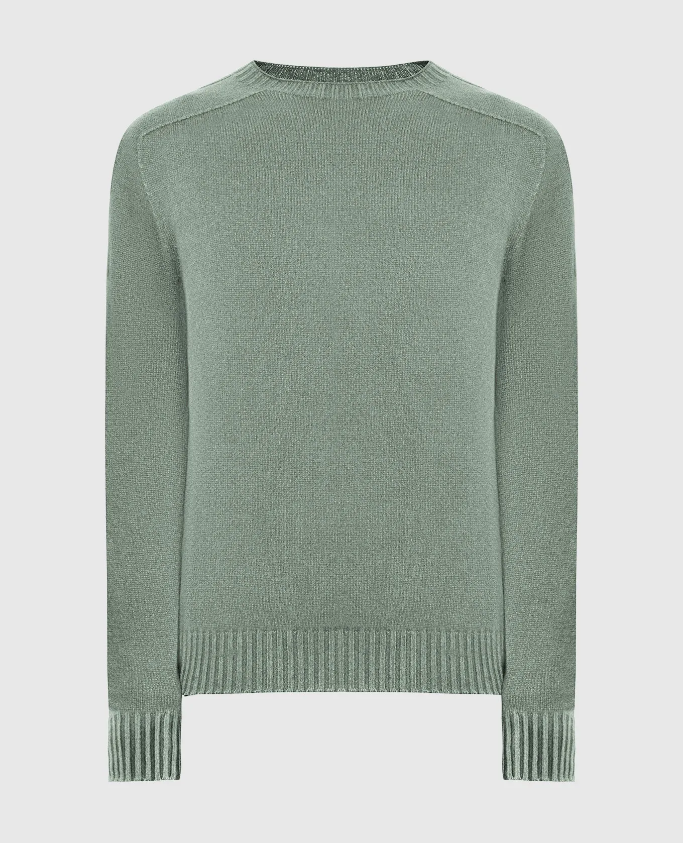 FLY 3 Two-sided green cashmere jumper