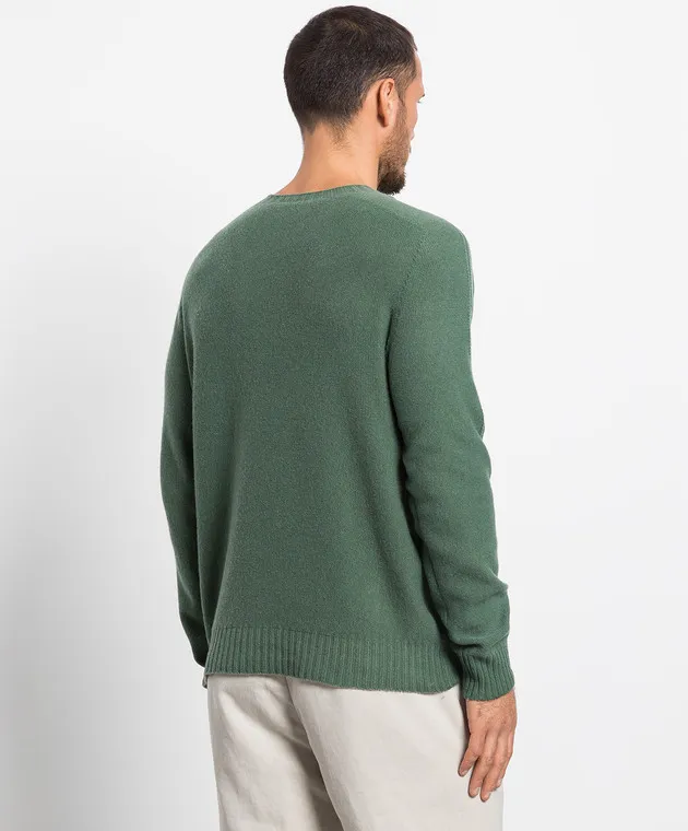 FLY 3 Two-sided green cashmere jumper