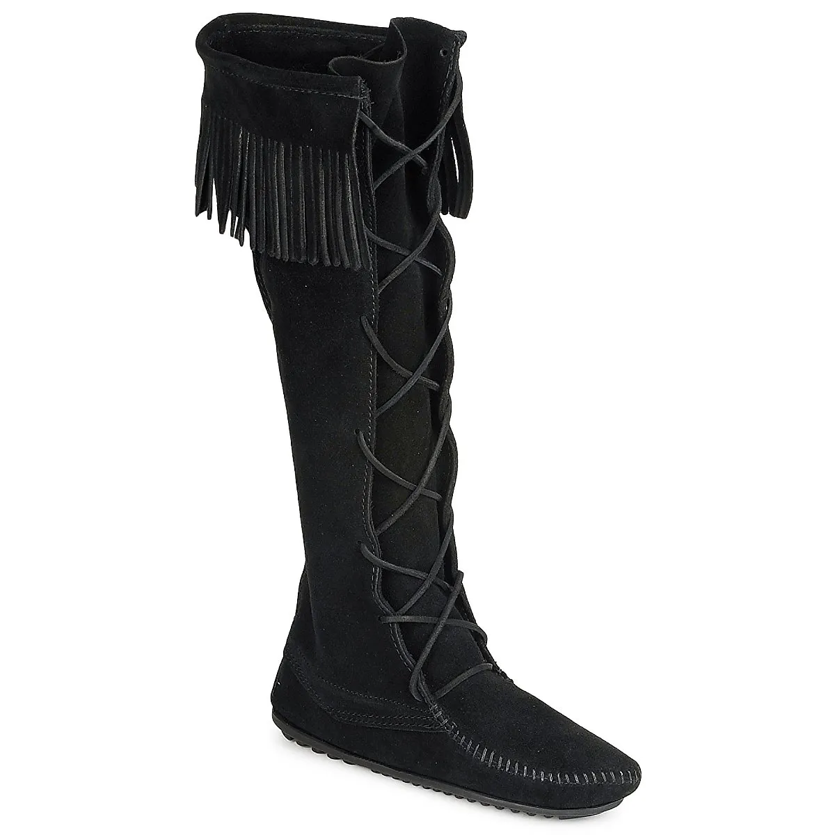 FRONT LACE HARDSOLE KNEE HI BOOT