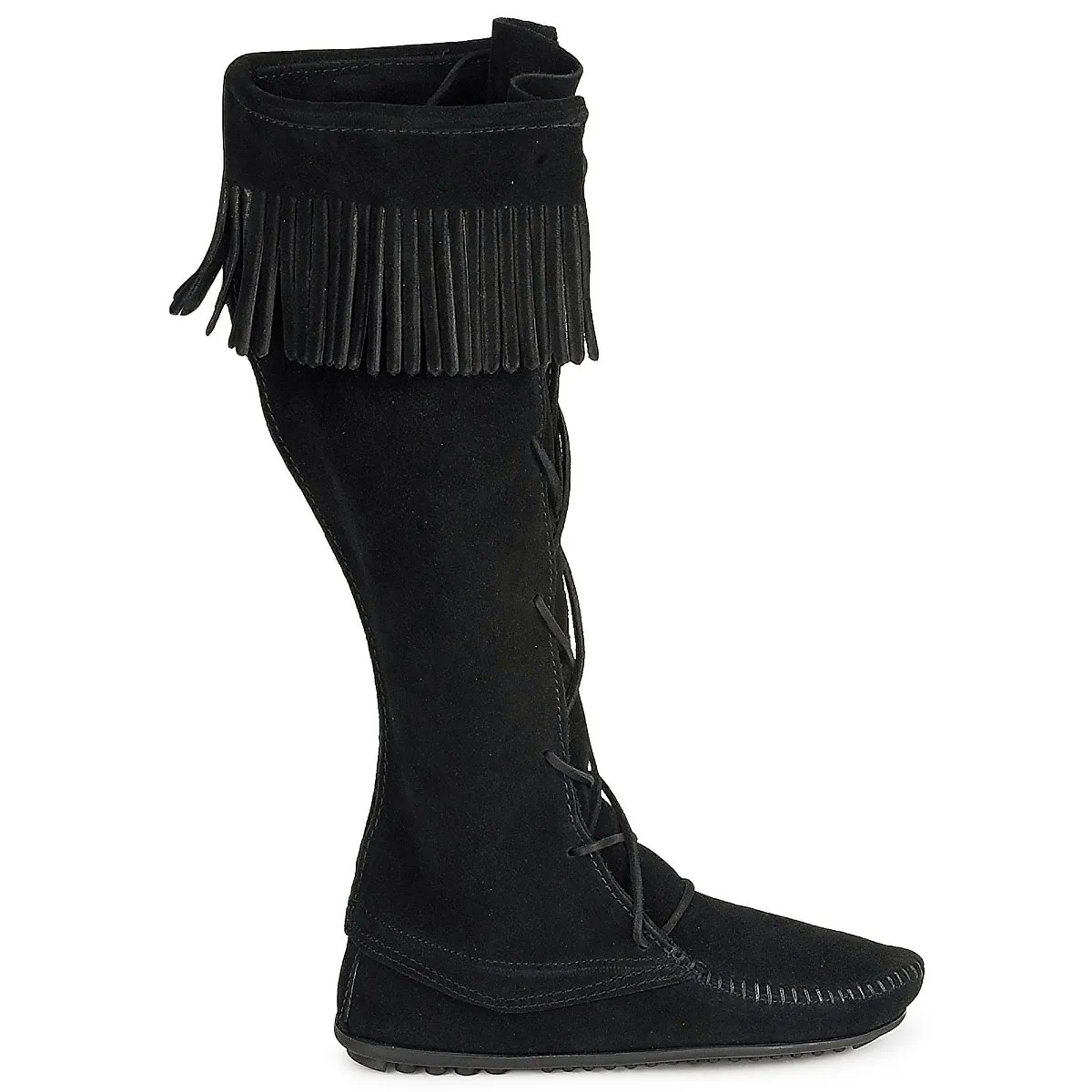 FRONT LACE HARDSOLE KNEE HI BOOT