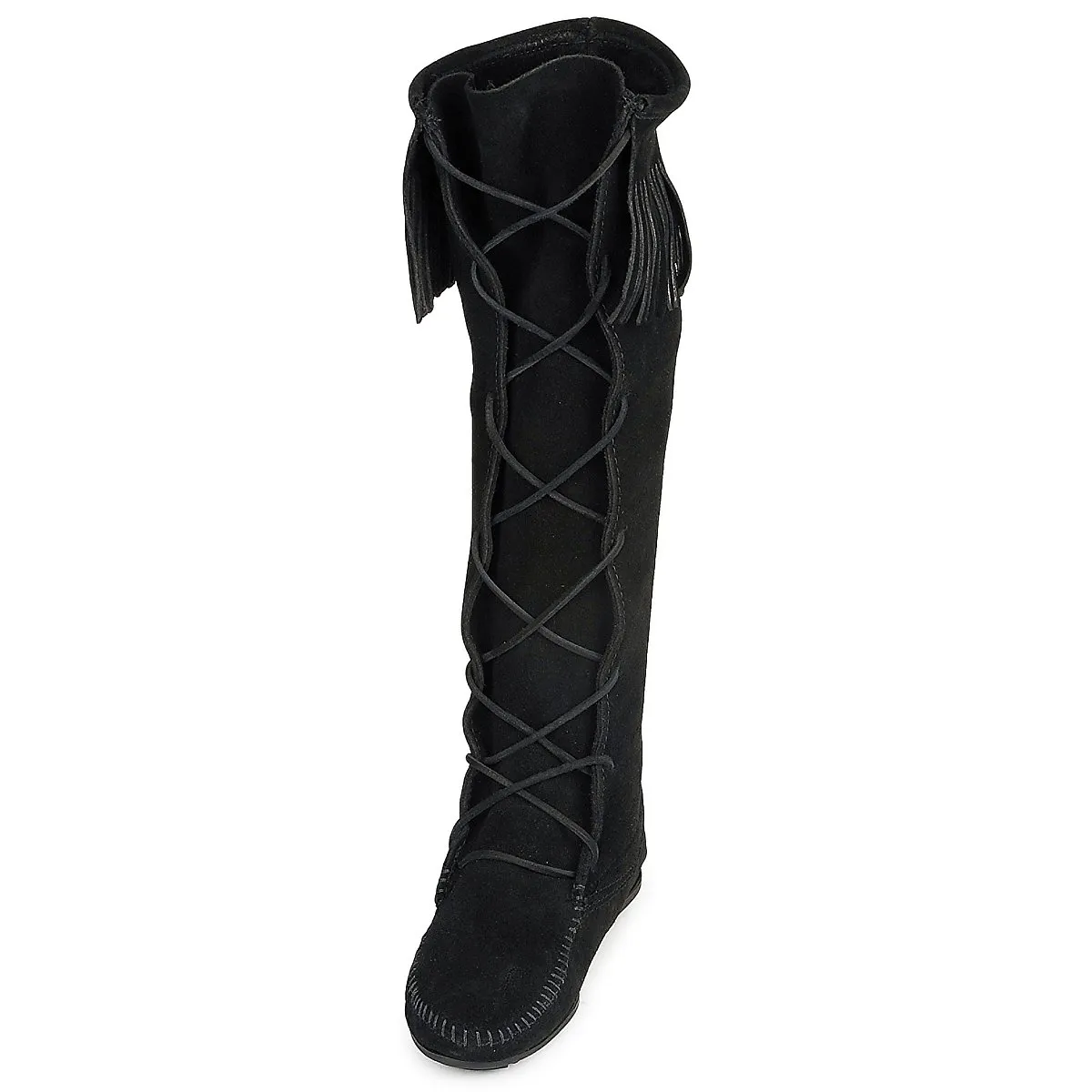 FRONT LACE HARDSOLE KNEE HI BOOT