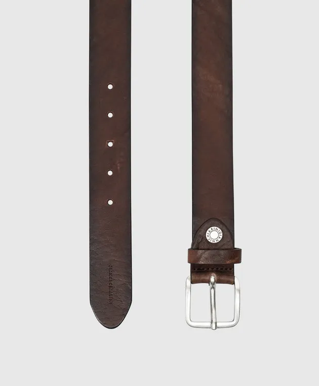 Gianni Chiarini Brown leather belt with a vintage effect