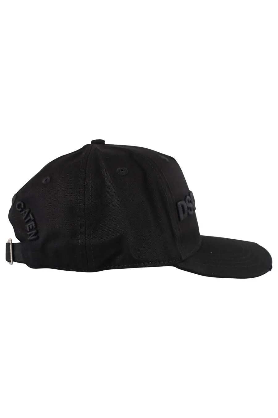 Gorra negra con logo bordado negro