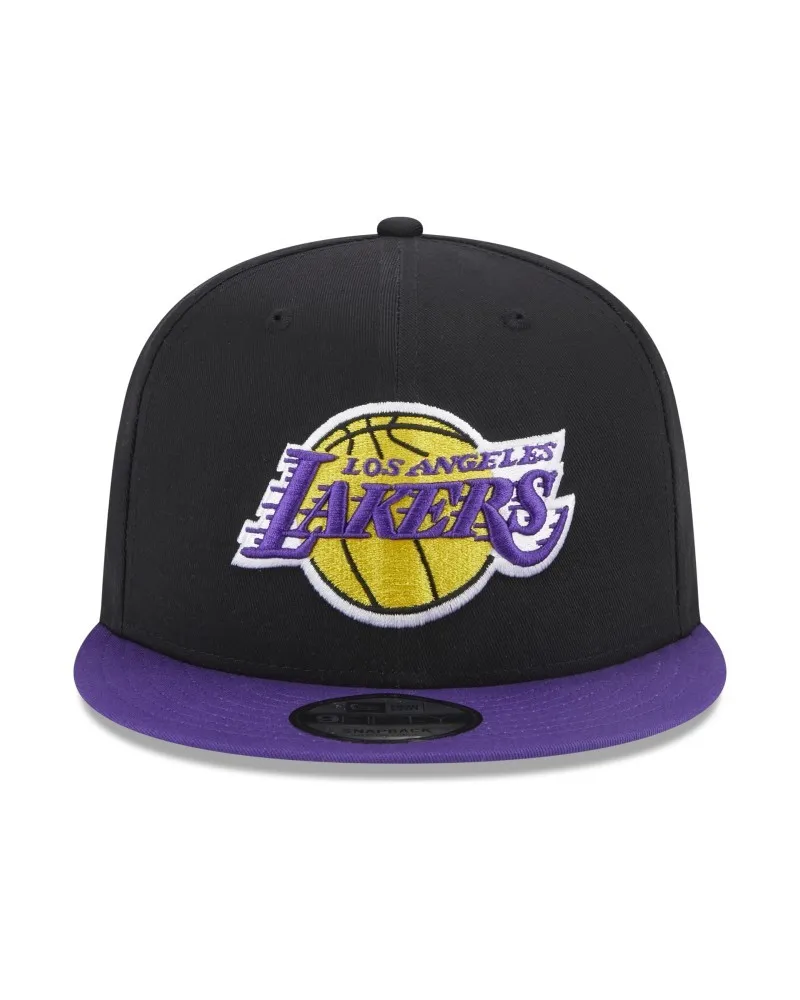 Gorra new era negra lakers contrast side patch 9fifty