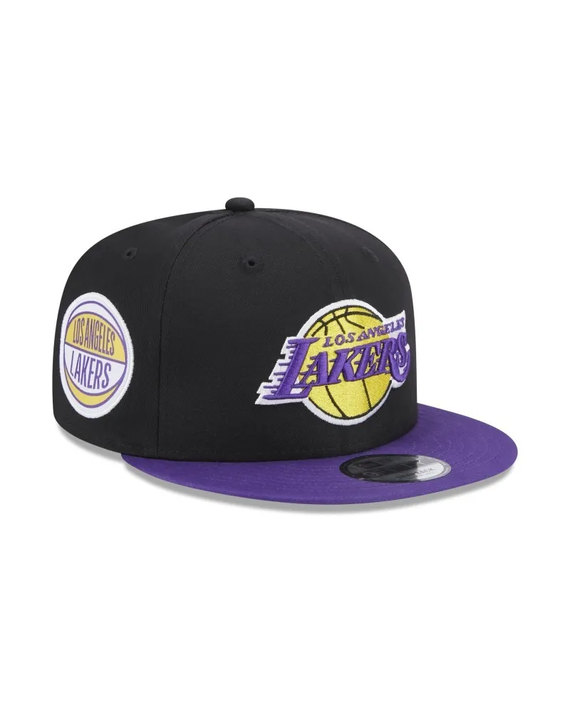 Gorra new era negra lakers contrast side patch 9fifty