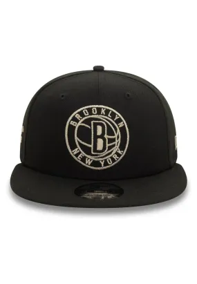 Gorra new era negra nets nba wordmark 9fifty bronet