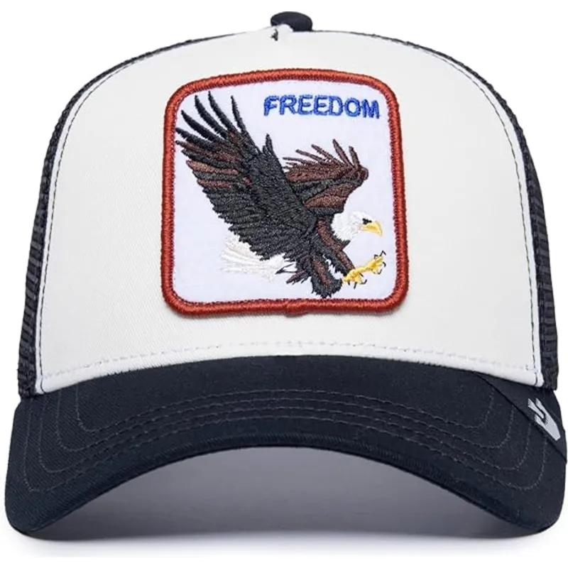 Gorra trucker blanca águila Freedom de Goorin Bros.