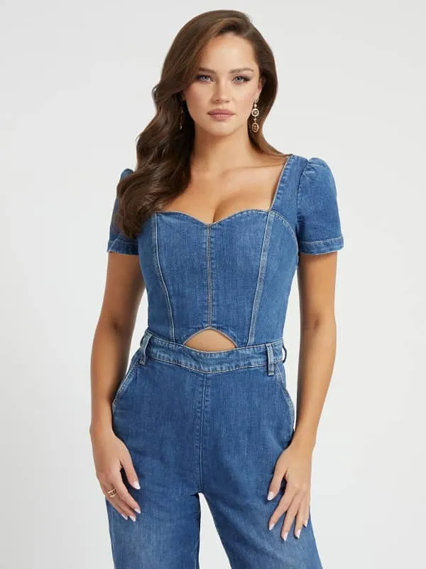 GUESS Bootcut Denim Jumpsuit