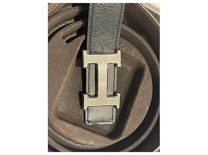 Hermès H Belt Negro 