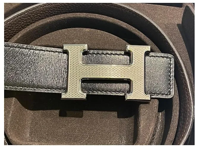 Hermès H Belt Negro 