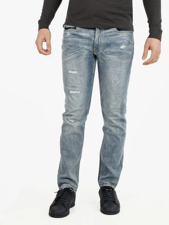 Johnny Looper Vaqueros de hombre slim fit con roturas