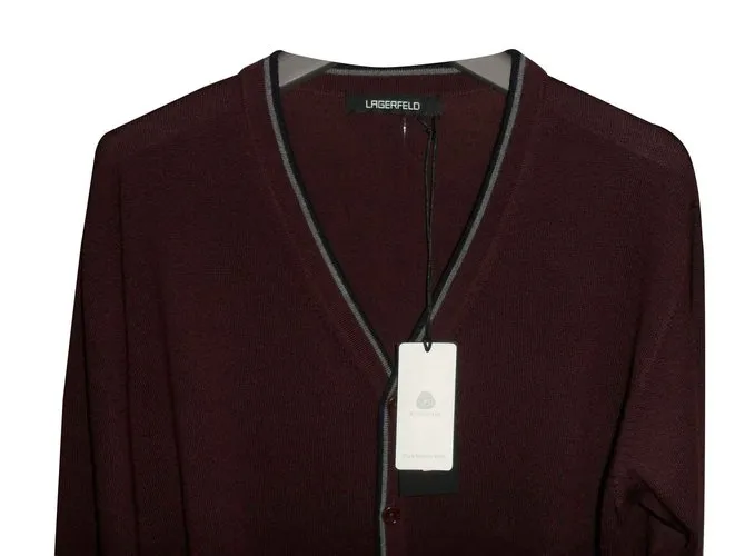 Karl Lagerfeld LAGERFELD A ESTRENAR BORDEAUX CARDIGAN PARA HOMBRE Multicolor 