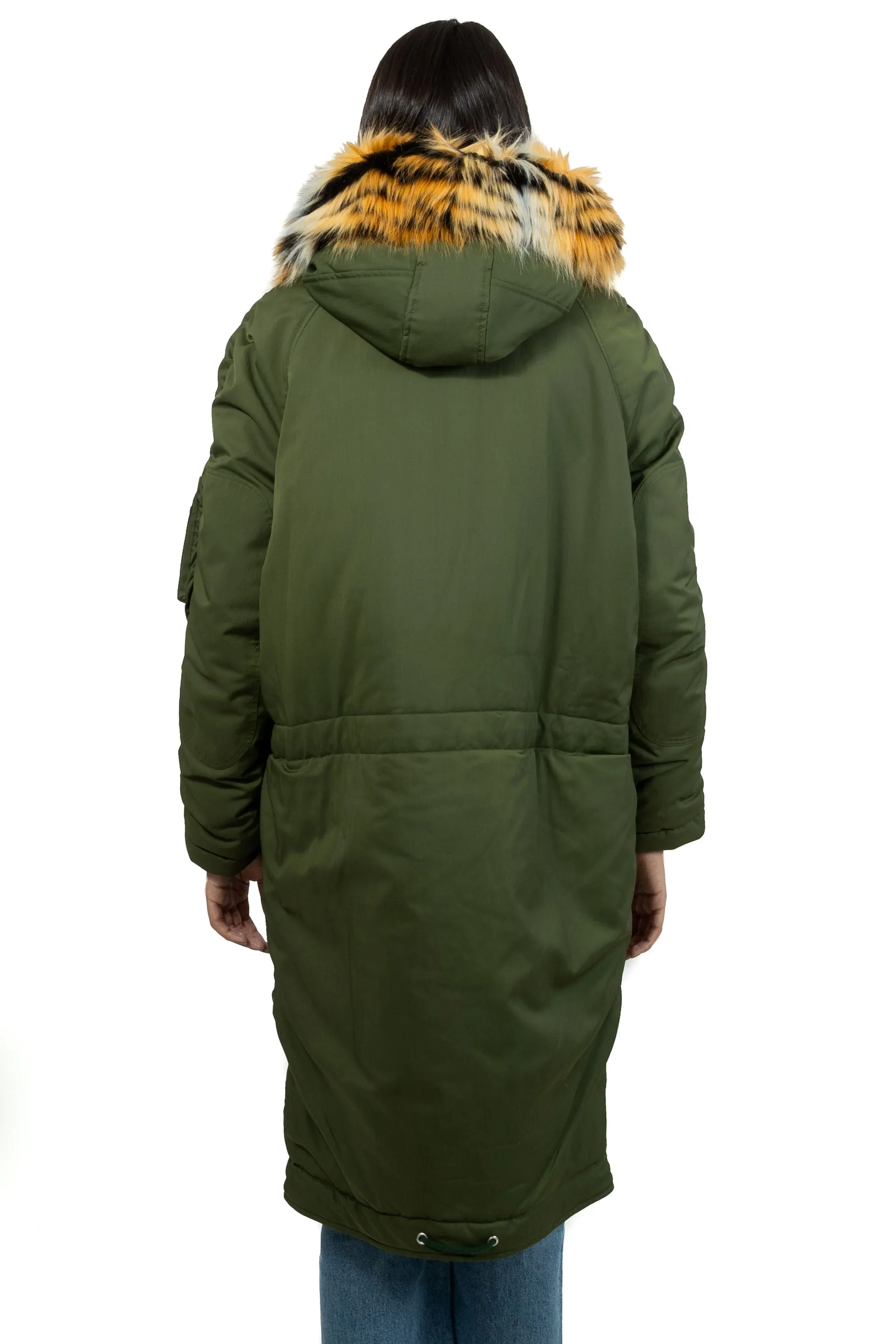 Kenzo Tisse Parka H 1Kg Artificiel Dark Khaki