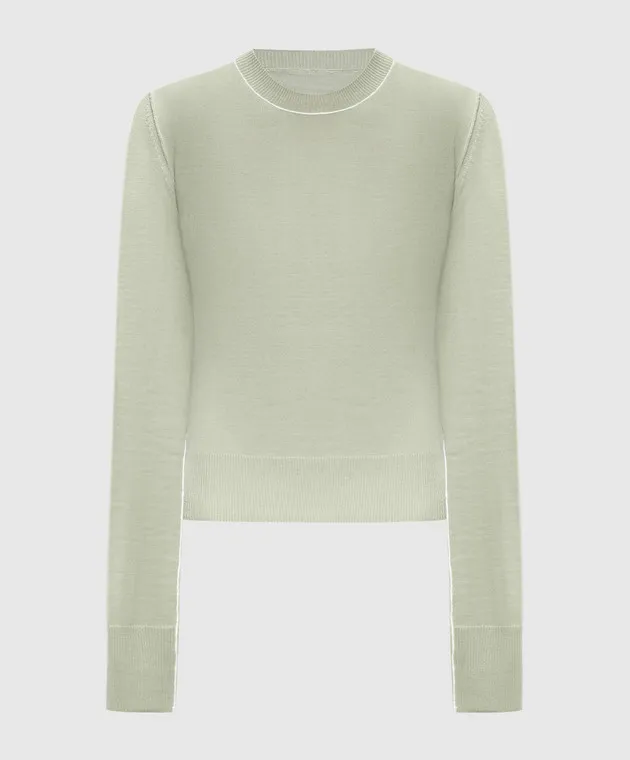 Maison Margiela MM6 Green jumper with accent seams