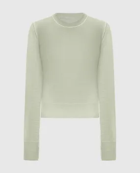 Maison Margiela MM6 Green jumper with accent seams