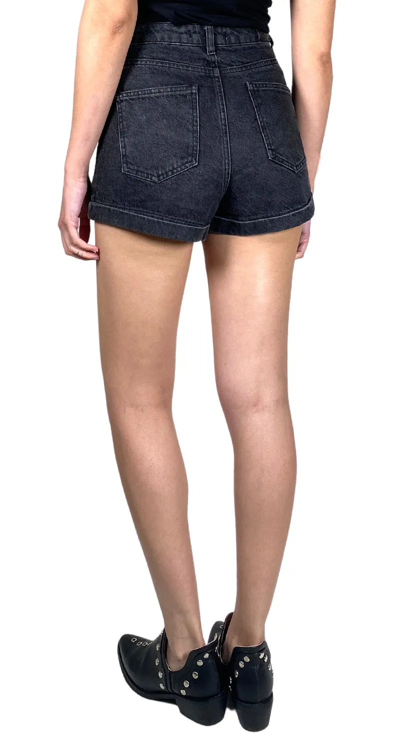 MANGO Shorts Denim Negro