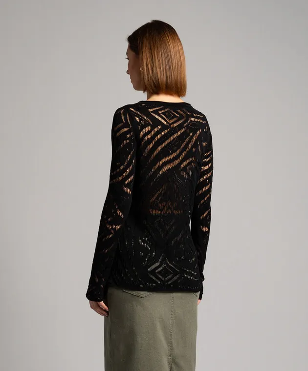 Max & Co Black openwork RAID jumper