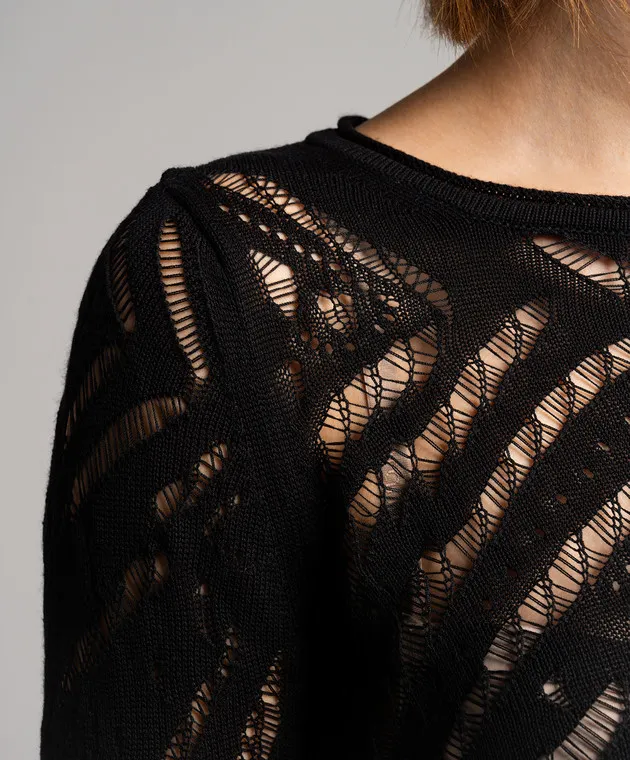 Max & Co Black openwork RAID jumper