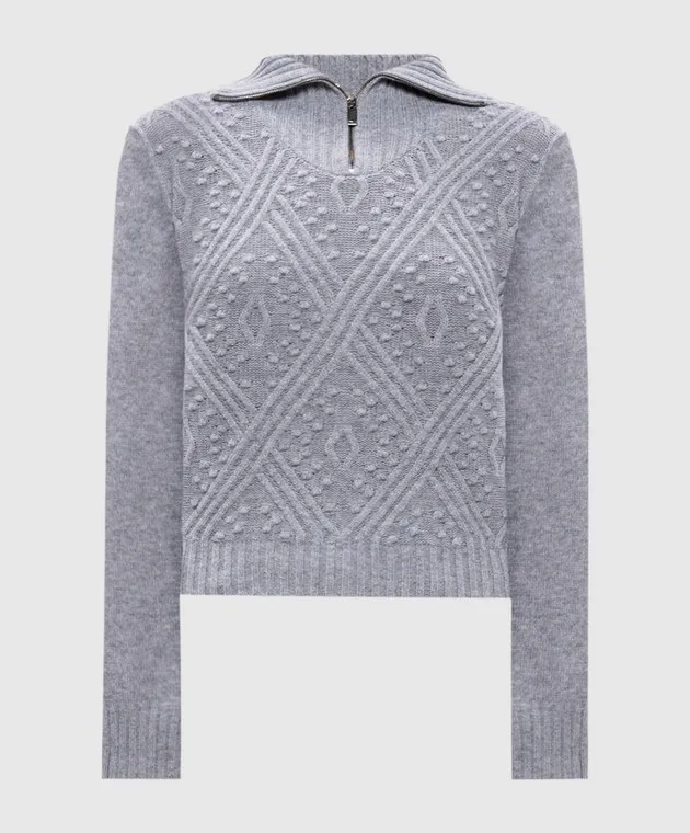 Max Mara ETRA gray wool and cashmere jumper