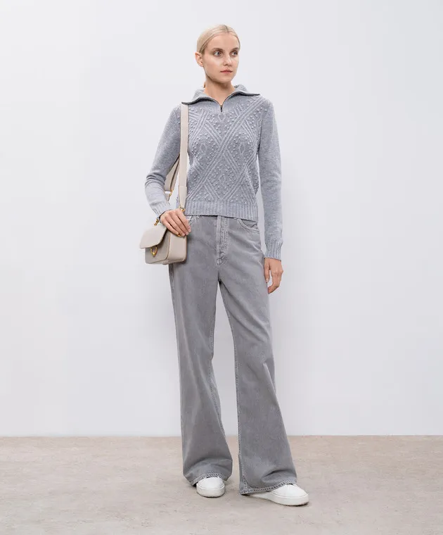 Max Mara ETRA gray wool and cashmere jumper