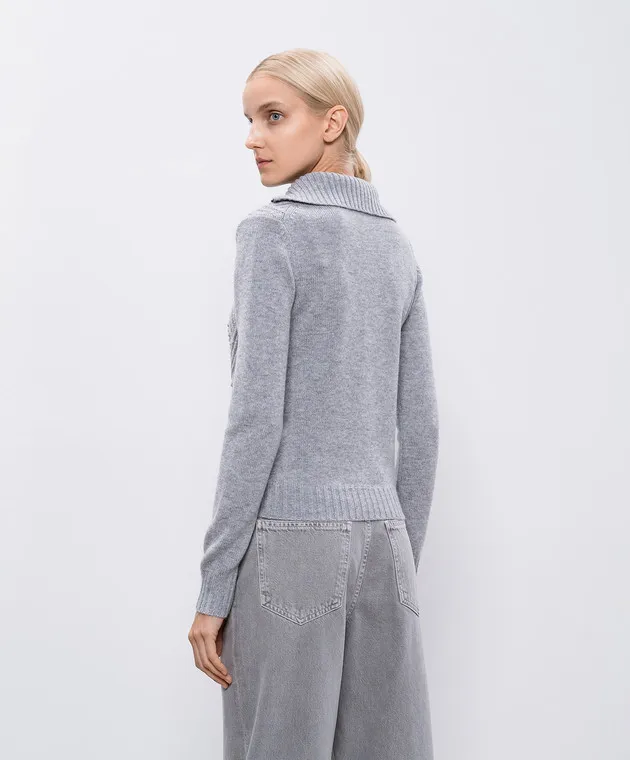 Max Mara ETRA gray wool and cashmere jumper