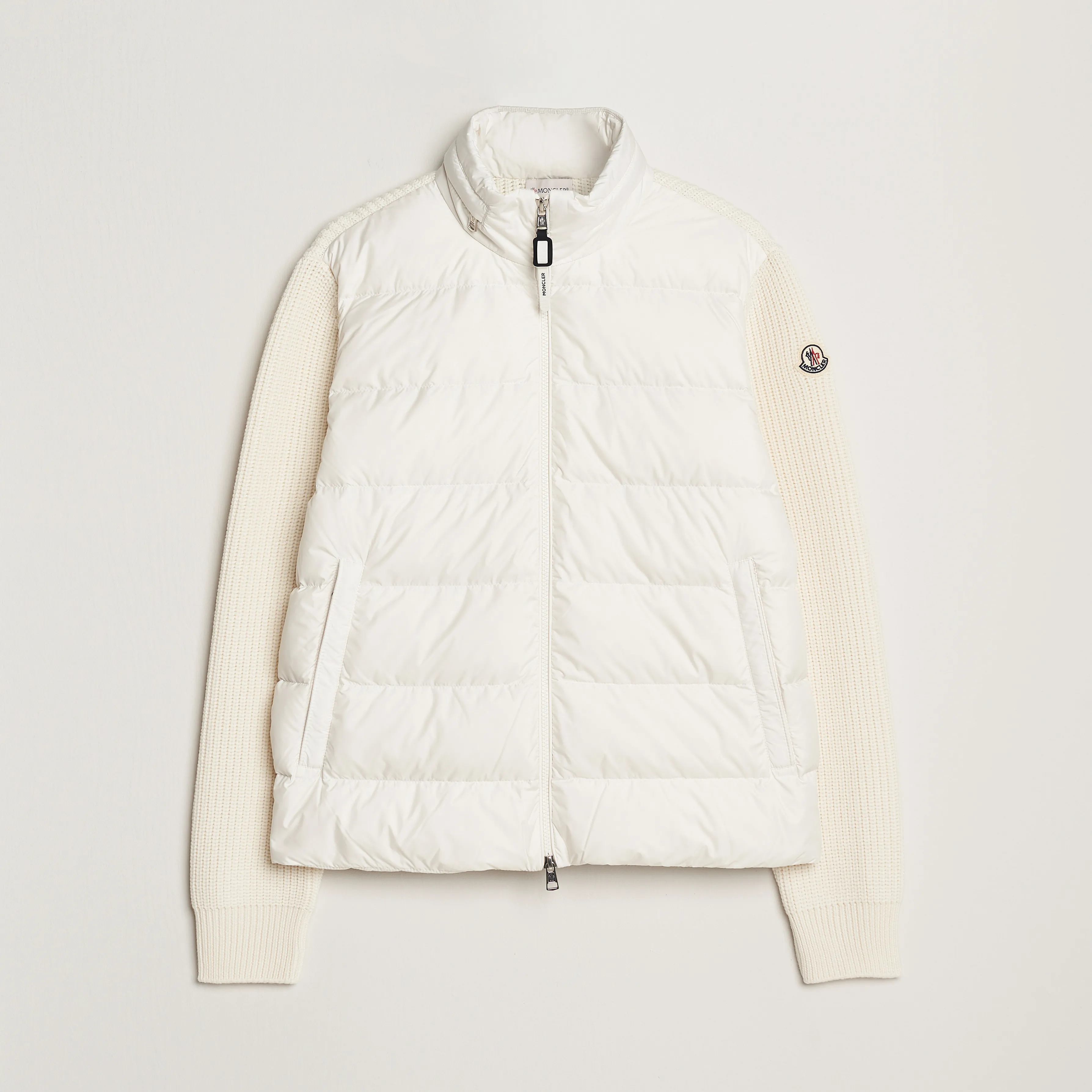 Moncler Padded Zip Cardigan Off White